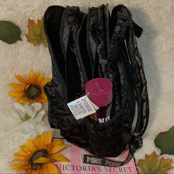 🎉Sold🎉Pink Victoria Secret Velvet BackPack NWOT - Picture 7 of 8